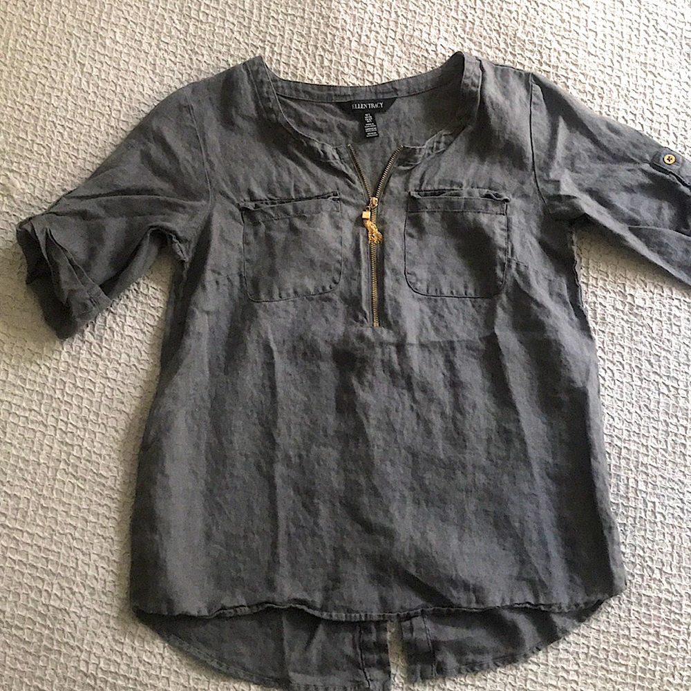 ELLEN TRACEY CANVAS SHIRT